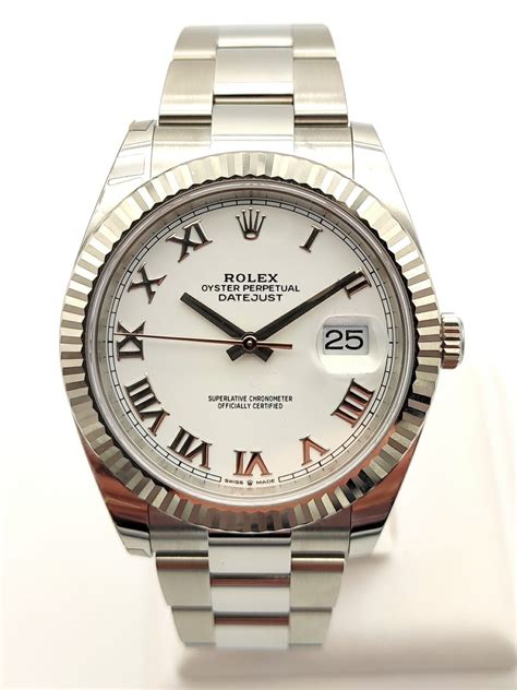 rolex datejust stainless steel roman numerals|rolex datejust 41mm roman numeral.